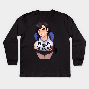 Tifa's Mega Milk Kids Long Sleeve T-Shirt